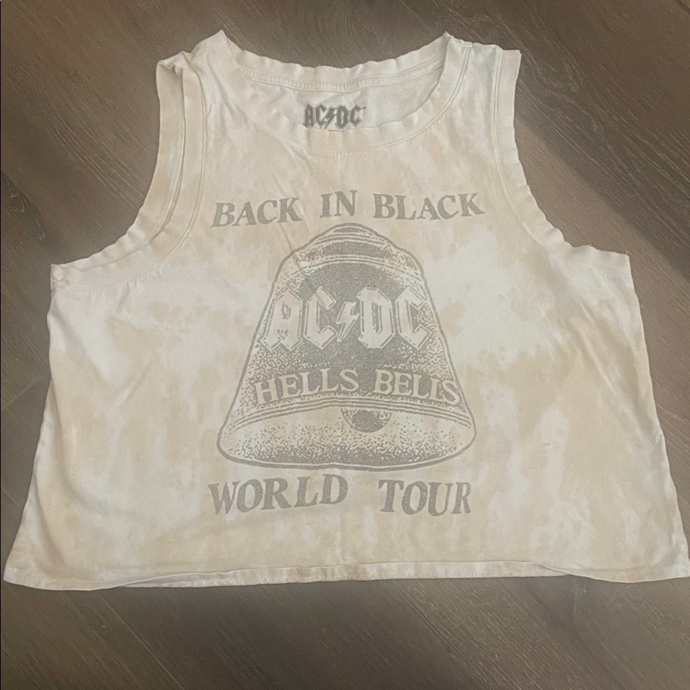 Lucky Brand AC/DC World Tour Tie-Dye Crop Tank
